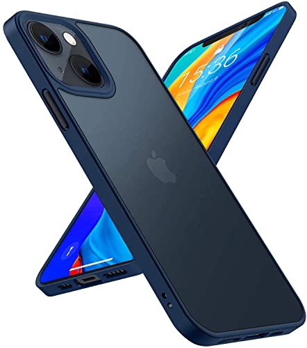 Image of Pikkme Back Cover | Defender Series | Shockproof | Full Camera & Drop Down Protection | Raised Edges | Super Soft-Touch | Bumper Case for iPhone 13 Mini (Blue)