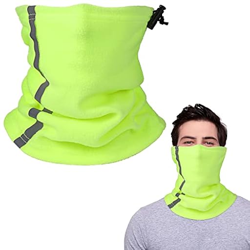 Neer Calentador de Cuello de Ciclismo de Alta Visibilidad Antiviento con Raya Reflectante y Cordón Elástico (Verde Fluorescente) | Ya disponible en tu tienda friki favorita! En mundofriki.es!