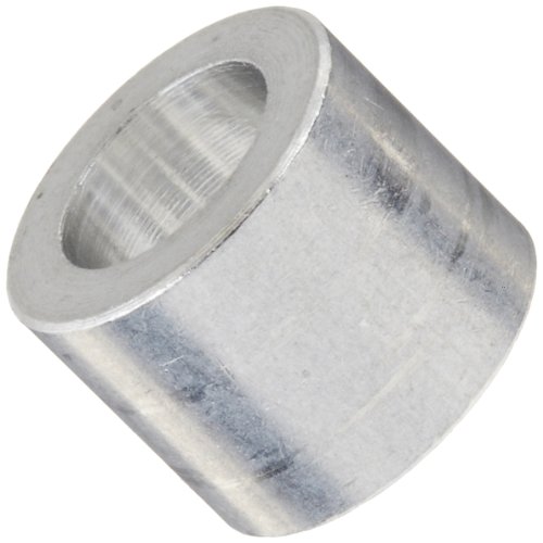 Small Parts 310410RSA Round Spacer, Aluminum, Plain Finish, #10 Screw Size, 5/16' OD, 0.192' ID...