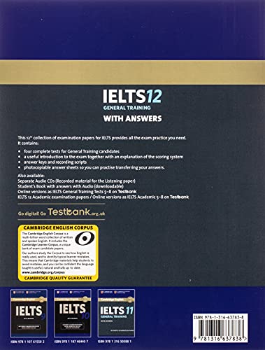 Image of Cambridge IELTS 12 General Training Student's Book with Answers: Authentic Examination Papers