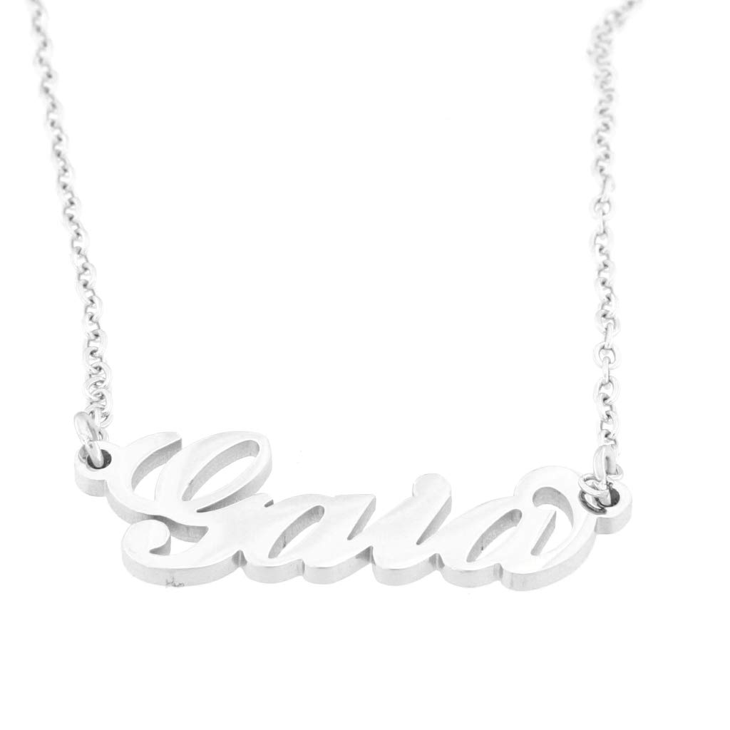 Flowers Collana Vari Nomi in Acciaio lucidissimo. Girocollo Collana con Nome Donna per Essere Sempre al Top. Scegli Il Tuo per Un Ottima Idea Regalo