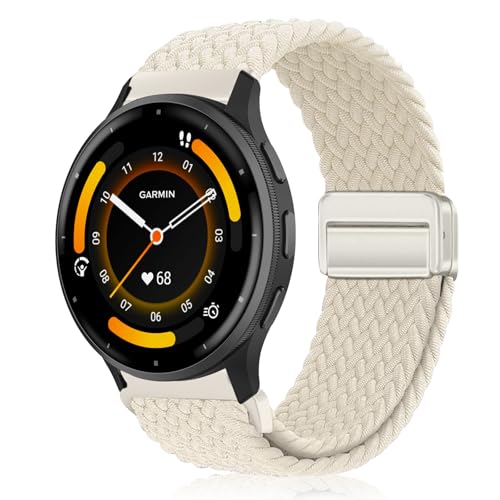 [MokaZii] 22mm �o���h Garmin Venu 4 45mm /Venu 3/Forerunner 570 47mm/Venu 2/vivoactive 4/Active ���C�t���i�C������ �ґg�����x���g �҂ݍ��� �����\ �L�k�� ������