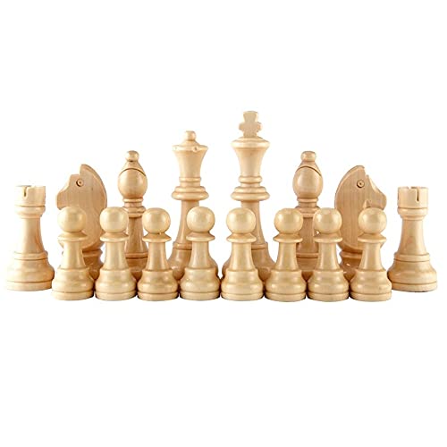 Schach 32 stücke Holzschachfiguren Komplette Schachmänner Internationaler Wort Schach Set Schach-Stück Unterhaltung Zubehör Chess (Color : 4 Zoll)