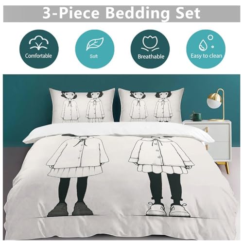 Parure de lit 3 pièces de qualité supérieure en microfibre tissée fine - 6