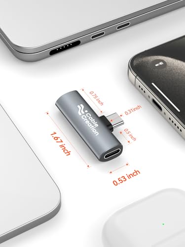 CableCreation Type C Aux Cord Adapter with PD 60W Fast Charging,USB C to Headphone Jack Splitter Compatible with iPad Pro MacBook iPhone 16 15 S9/S10/S20/S21 Ultra/S22/S23/S24, Pixel 9/8/7/6+ - Thumbnail 7