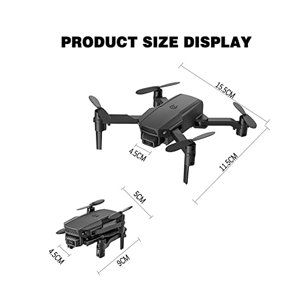 Eilsorrn Faltbare Mini-Drohne mit 4K-HD-Kamera für Kinder und Erwachsene, WiFi, FPV RC Quadcopter mit Flugbahn, 3D-Flips… – Bild 8