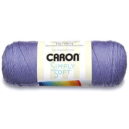 Image of Caron H9700-9756 Simply Soft Solids Yarn, 6 oz, Lavender Blue