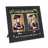 GraduatePro Then and Now Graduation Picture Frame, Double 5x7 Photo Frame, Graduation Theme Picture Frame for Graduation Decorations 2025