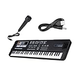 Teclado Electrónico Portátil Multifuncional De 61 Teclas Con Micrófono Adecuado Para Principiantes Y Adultos