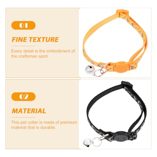 CIMAXIC 2 Pièces Collier pour Chat à Clochette, Collier de Chat à Ouverture Rapide, Réfléchissant, en Nylon, Léger, Anti-étranglement, pour Extérieur, Pendentif Clochette – vue 8