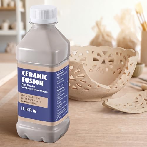Lounsweer 11.16 FL OZ Bisque Fix for Clay & Bisque Repairs Cracks & Restores Ceramic Clay Strong Repairs and Bonding for Handles & Accessories