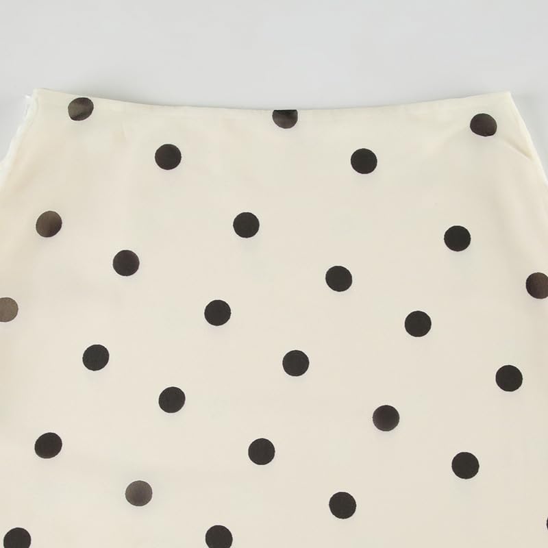 Y2k Lace Maxi Skirts Trendy Women 2025 Polka Dot Midi Skirt Summer Cute Boho Long Coquette Beach Vacation Satin4