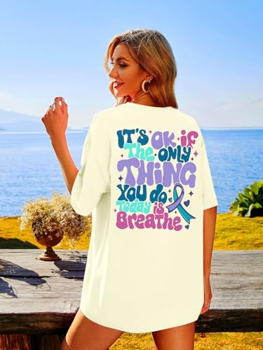 FASHGL Mental Health Matters Shirt Women 988 Suicide Prevention T-Shirt Funny Therapist Psychologist Tee Tops4