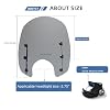 15 Motorcycle Windshield with 4PCS 49mm Quick-Release Fork Clamps, Smoke Windscreen Deflector for Harley Softail Street Bob FXBB FXBBS, Standard FXST, Low Rider FXLR, Dyna FXDB FXDL FXDC