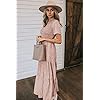Zattcas-Womens-Summer-Casual-Short-Sleeve-Bohemian-Floral-Tiered-Maxi-Dress Zattcas Womens 2023 Spring Summer Smocked Tiered Boho Floral Long Maxi Dresses Casual Short Sleeve Modest Flowy Church Maternity Wedding Guest Dress Mauve S
