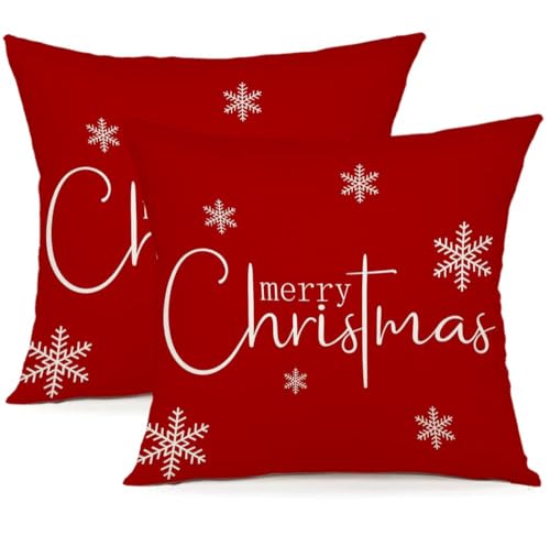 YCOLL Kissenbezug 50x50 2er Set Kissenbezug Weihnachten Kissenbezüge...