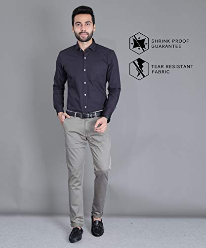 Image of FIFTH ANFOLD Men's Solid Slim Fit Shirt