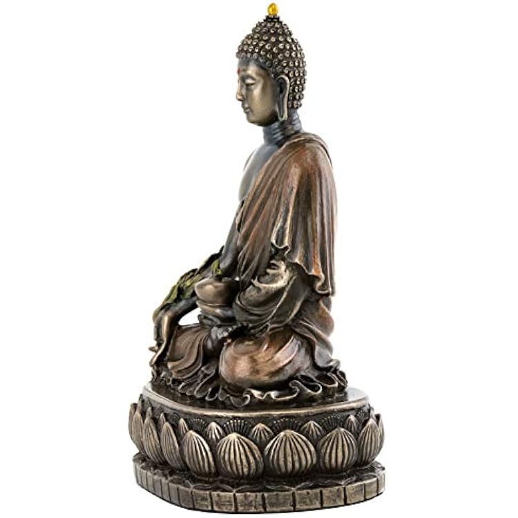 Top Collection Medicine Buddha Statue - Buddha of Healing Sculpture in Premium Cold Cast Bronze- 5.5-Inch Collectible Figurine