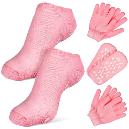 Chaussettes et moufles hydratants en coton spa pour un soin intense à la maison