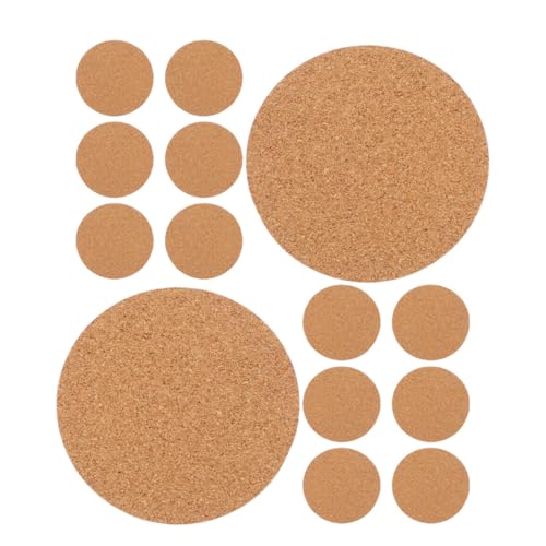 MALUGOGO Corcho para absorción de golpes y aislamiento térmico con respaldo autoadhesivo, 25 piezas, diseño redondo elegante, adecuado para oficinas y decoración de muebles