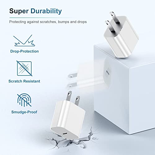 iPhone 18 17 16 15 Charger 20W USB C Fast Charging Block Plug and 6ft Type C to C Cable - image 2