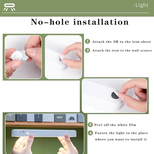 Image of Desk Lamp,Learning Lamp Bunk Bed Lights, 3 Lighting Modes Rechargeable Adjustable Brightness, 20 Led Wall Mounted Reading Lights for Learning Read, Office Lighting, Home, Outdoors (White)