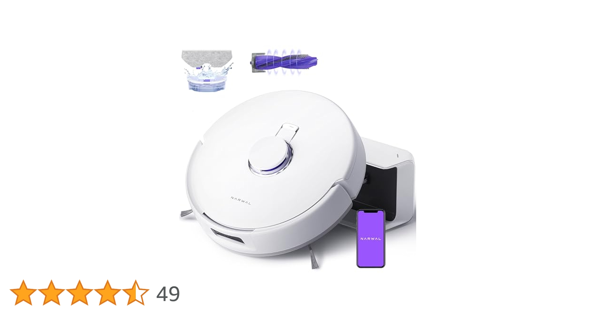 【新品・未使用】自動掃除機　Narwal (ナーワル) Freo X Plus ロボット掃除機 絡まりゼロフローティングブラシ 収集ゴミ圧縮機能 7週間以上のゴミ捨て Amazon | 【自動掃除機】Narwal (ナーワル) Freo X Plus