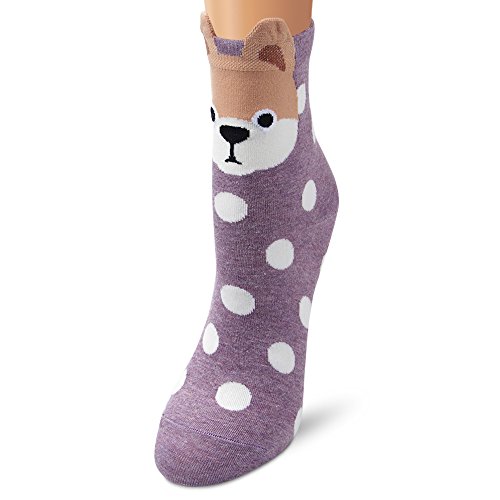 Image of Cute Animal Design Women's Socks Casual Cotton Crew Novelty Socks