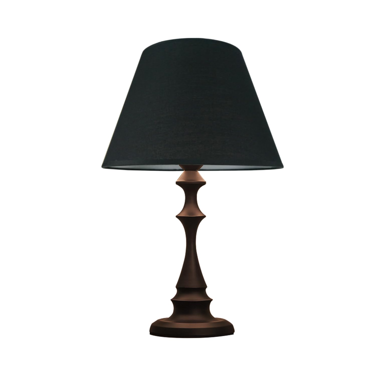 DULEE Abat-jour E27 E14 de 30 cm - En tissu fait à la main - Pour lampadaire, lampe de table, lampe de chevet (haut) 18 cm x (hauteur) 20 cm x (bas) 30 cm, noir