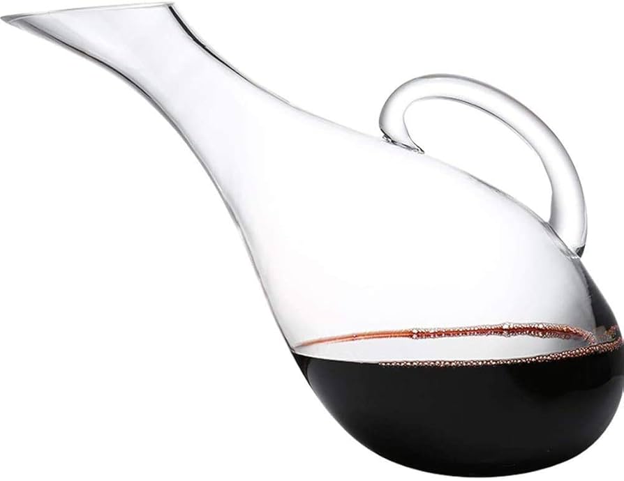 Amazon｜スワン型ハンドルワインボトル鉛フリー斜め口世帯