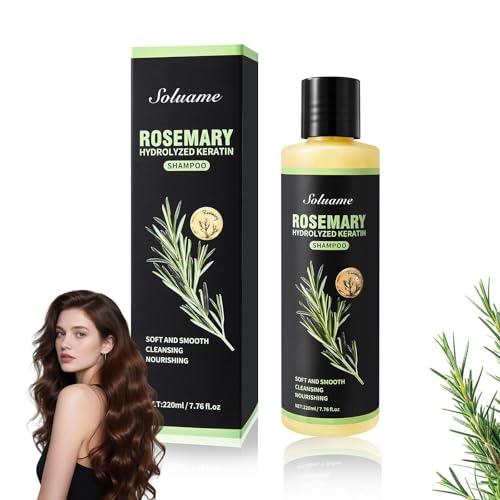 Rosemary Shampoo for Hair Growth for Women and Men Hair Thickening Shampoo Contains Hydrolyzed Keratin for Strengthening and Thickening for Fine Hair and Hair Loss 220ml