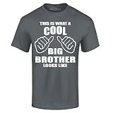 shop4ever This is What a Cool Big Brother Looks Like T-Shirt X-Large Charcoal