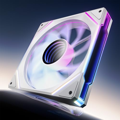 Image of AsiaHorse Amici 140mm ARGB PC Case Fan, HDB Bearing Fan with ARGB Lighting, Fan Speeds Up to 2000 RPM, Compatible with Motherboard Aura SYNC (Enhances PC Case Aesthetics)