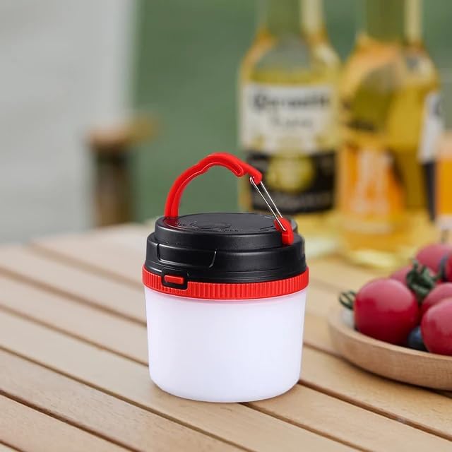 Waterproof LED Camping Lantern, Battery Powered Outdoor Tent Light with 3 Lighting Modes, 360° Brightness, Magnetic Base & Hanging Hook for Power Cuts, Emergency, Hiking, Fishing, (Red)-image-11