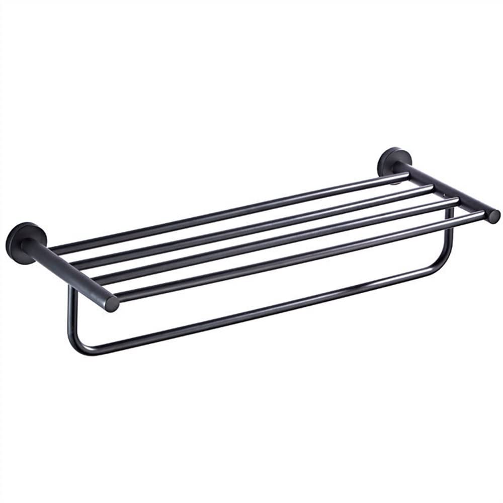 Wieszak na ręczniki łazienkowy Wieszak na ręczniki naścienny, łazienka naścienny 50cm czarny nowoczesny minimalistyczny okrągły wieszak na ręczniki podwozia, wieszak łazienkowy z mosiądzu good