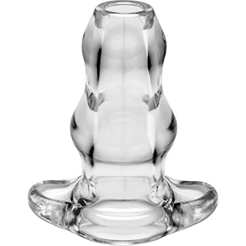 Bouchon creux double tunnel glace moyen Perfect Fit pour piercing de lobe étiré