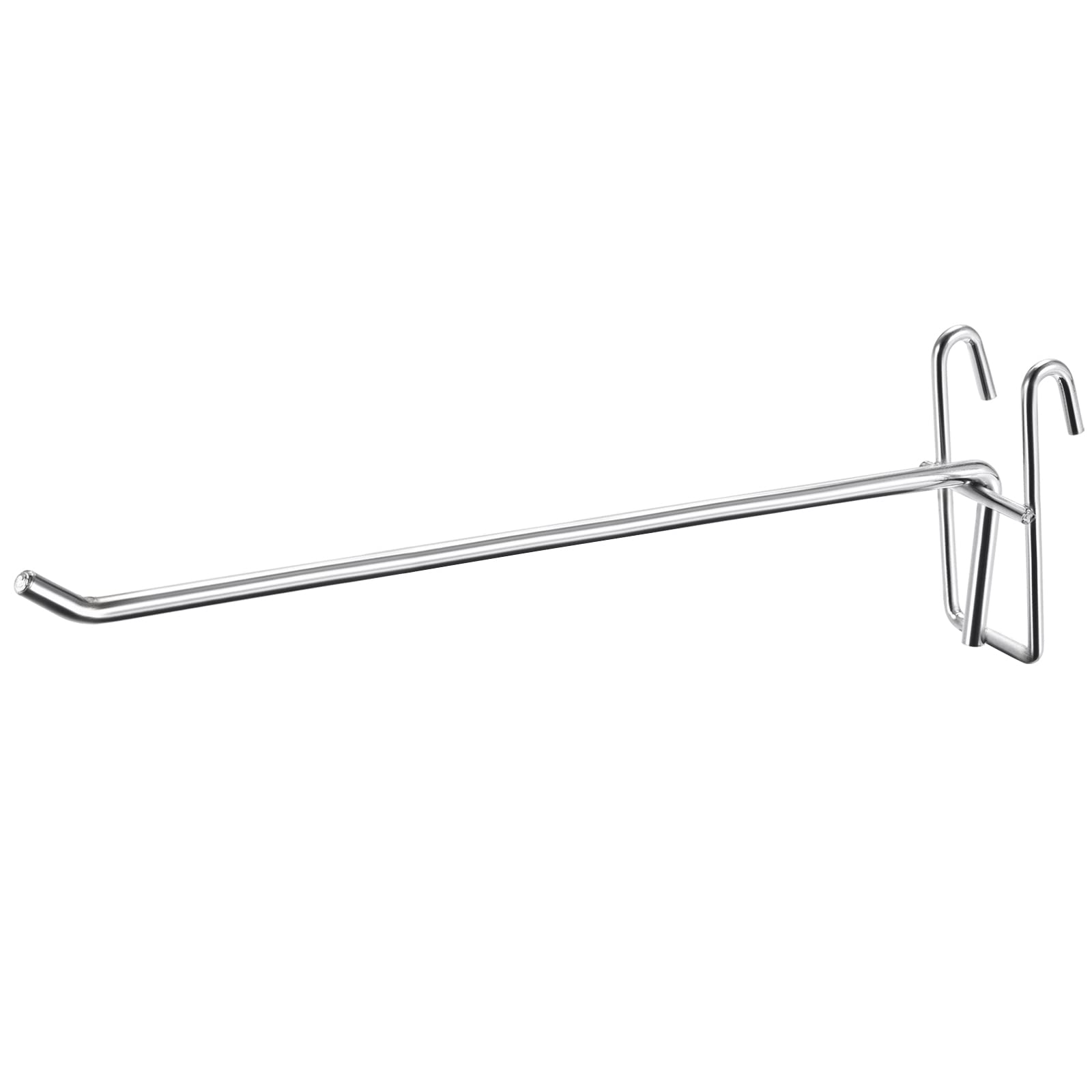 MECCANIXITY Grid Wall Display Hooks Store Garage Storage Wall Organizers 0.24 Inch Thickness 10 Inch Long Silver, Pack of 10