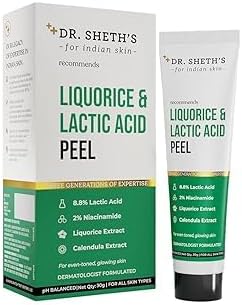 Liquorice & 8.8% Lactic Acid (AHA) Chemical Peel With 2% Niacinamide, Calendula Extract, AHA Peeling Solution For Face, Chemical Exfoliator For Unisex, 30 gm