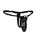 Produktbild CHICTRY Transparent Mesh Herren Männer Tanga Strings G-String Mini Bikini Slip Unterwäsche Unterhose mit Penishülle Gr. M L XL A Schwarz XL