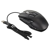 GOWENIC Mouse da Gioco Cablato Design Ergonomico 4 DPI Regolabili Luce LED per Amanti dei Giochi per Computer Materiale ABS (BLACK)
