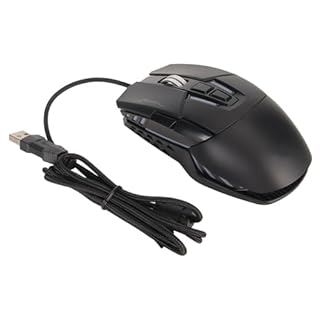 GOWENIC Mouse da Gioco Cablato Design Ergonomico 4 DPI Regolabili Luce LED per Amanti dei Giochi per Computer Materiale ABS (BLACK)