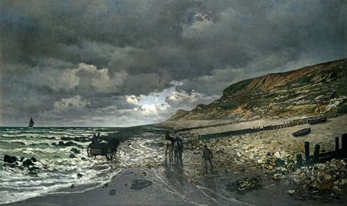 Gravures impression sur toile La Pointe De La Hève Monet affiche peinture moderne