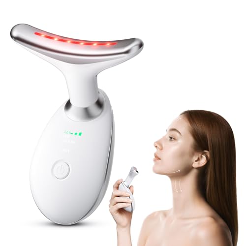 Image of Neck and Face Care Device for Home Daily Use, Skin Care Tool, Wrink-le Improve, Firm, Tightening and Smooth Snow White