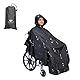 Rollstuhl-Poncho Rollstuhl-Abdeckung, leicht, atmungsaktiv und wasserdicht, Rollstuhl-Regencape universelle Passform, Mobilitäts-Roller und elektrischer Rollstuhl-Poncho, Ganzkörperabdeckung für