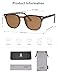 SOJOS Retro Vintage Square Polarized Sunglasses for Women Men UV Protection Lens TR90 Frame Sunglasses SJ2112, Tortoise Frame/Brown Lens