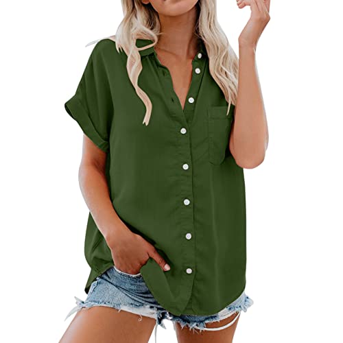 Chemise surdimensionnée boutonnée en lin femme ample anti-chaleur