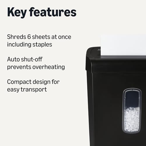 Amazon Basics 6-Sheet Cross-Cut Paper Shredder C284-AUS の商品画像 1