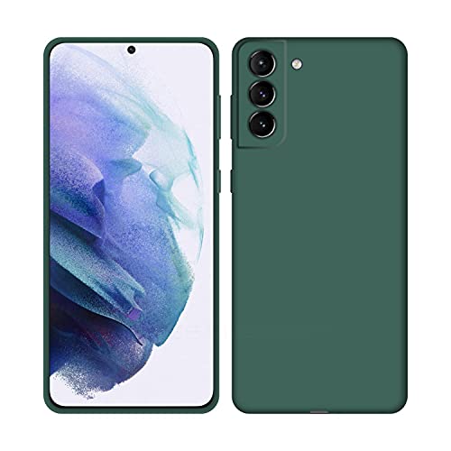 Image of Case Creation Luxurious OG Series for Samsung Galaxy S21 Case Cover,Anti-Dirty Slim Case Frosted Matte Cute Candy TPU Raised Bezel (Splash of Color) Back Cover for Samsung S21 -Lake Green