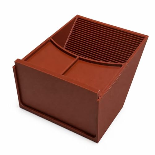 Hermit Crab Habitat Shelter with Dual Food Bowls, 2-in-1 Cave Shelter & Feeding Dish, Textured Climbing Ramp & Viewing Window, Hermit Crab Accessories for Habitat & Tank Setup (Soil)