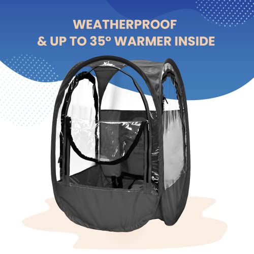 WeatherPod® StadiumPod® The Original Pop-Up Pod - 1 Person Wearable Stadium Pod - Protection from The Wind, Rain, and Cold - Weather Pod for The Bleachers - Personal Tent for Sporting Events - Thumbnail 4